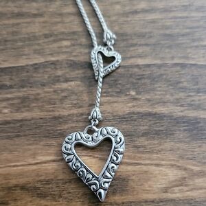 Elegant Silver Heart Pendant Necklace